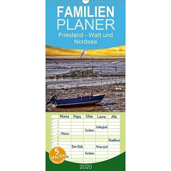 Friesland - Watt und Nordsee - Familienplaner hoch (Wandkalender 2020 , 21 cm x 45 cm, hoch), Peter Roder