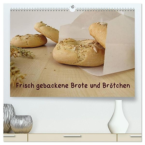 Frisch gebackene Brote und Brötchen (hochwertiger Premium Wandkalender 2025 DIN A2 quer), Kunstdruck in Hochglanz, Calvendo, Heike Rau