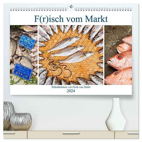 F(r)isch vom Markt (hochwertiger Premium Wandkalender 2024 DIN A2 quer), Kunstdruck in Hochglanz, Christian Müller