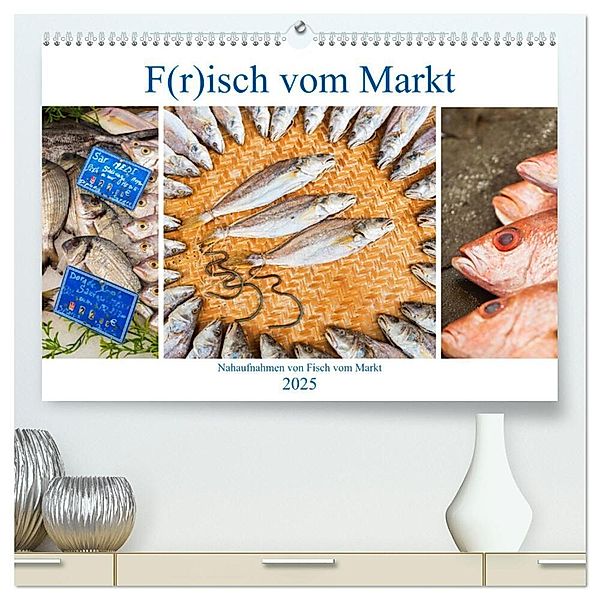 F(r)isch vom Markt (hochwertiger Premium Wandkalender 2025 DIN A2 quer), Kunstdruck in Hochglanz, Calvendo, Christian Müller