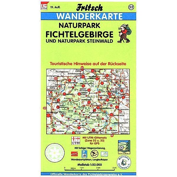 Fritsch Karte Naturpark Fichtelgebirge und Naturpark Steinwald