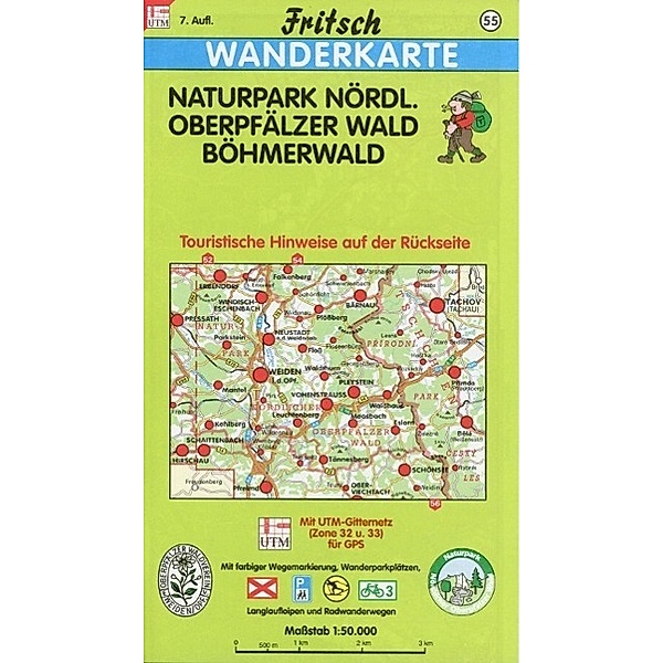 Fritsch Karte - Naturpark Nördlicher Oberpfälzer Wald, Böhmerwald