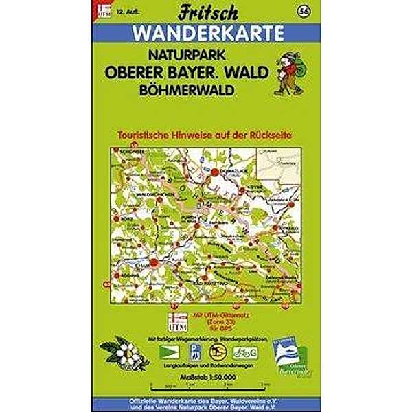 Fritsch Karte - Naturpark Oberer Bayerischer Wald, Böhmerwald