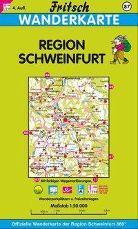 Radwanderkarte  Fritsch Karten|Fritsch Karte Region Schweinfurt Fritsch Karte 