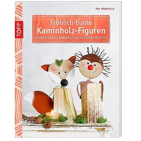 Fröhlich-bunte Kaminholz-Figuren, Pia Pedevilla