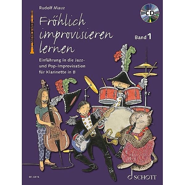 Fröhlich improvisieren lernen - Klarinette in B, m. Audio-CD, Rudolf Mauz