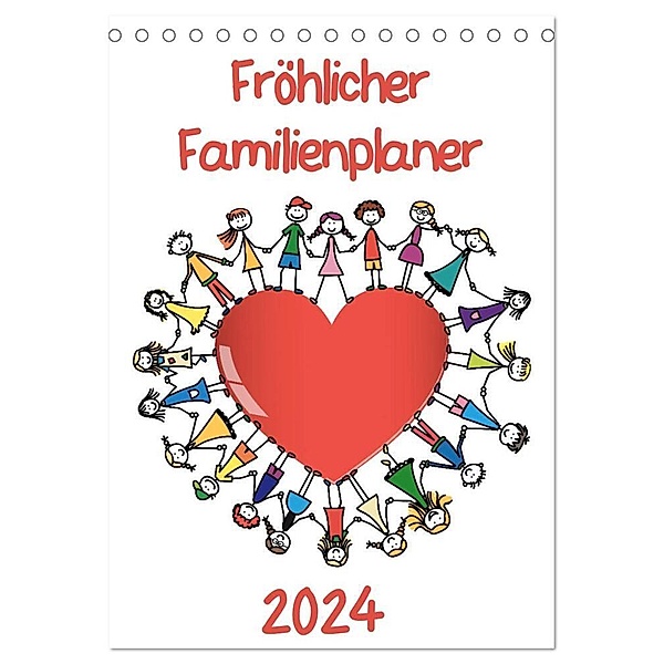 Fröhlicher Familienplaner (Tischkalender 2024 DIN A5 hoch), CALVENDO Monatskalender, pixelpunker.de / VRD