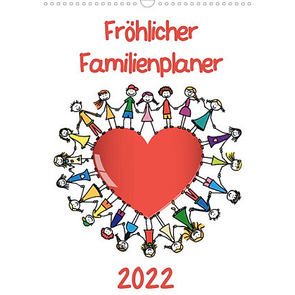 Fröhlicher Familienplaner (Wandkalender 2022 DIN A3 hoch), pixelpunker.de / VRD