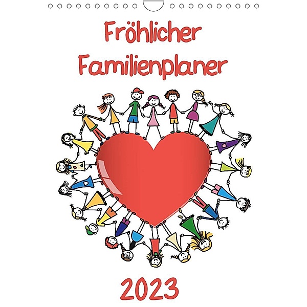 Fröhlicher Familienplaner (Wandkalender 2023 DIN A4 hoch), pixelpunker.de / VRD