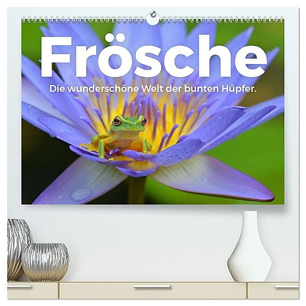 Frösche - Die wunderschöne Welt der bunten Hüpfer. (hochwertiger Premium Wandkalender 2024 DIN A2 quer), Kunstdruck in Hochglanz, M. Scott