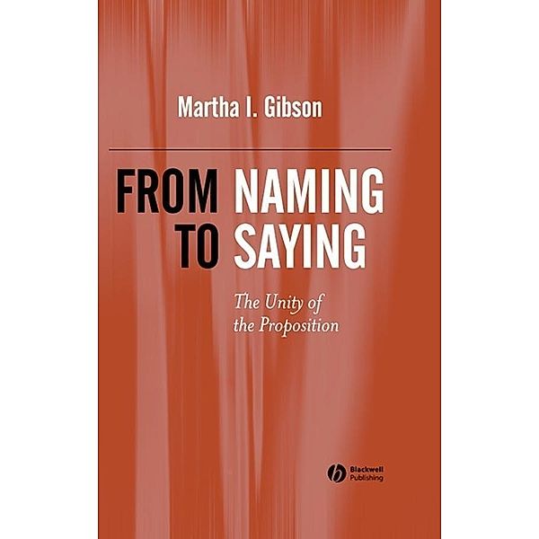 From Naming to Saying, Martha I. Gibson