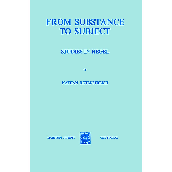 From Substance to Subject, Nathan Rotenstreich