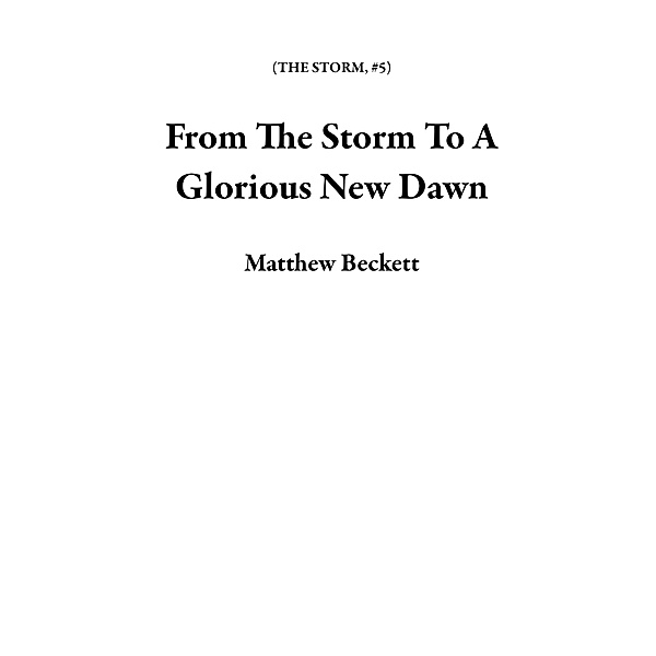 From The Storm To A Glorious New Dawn / THE STORM, Matthew Beckett
