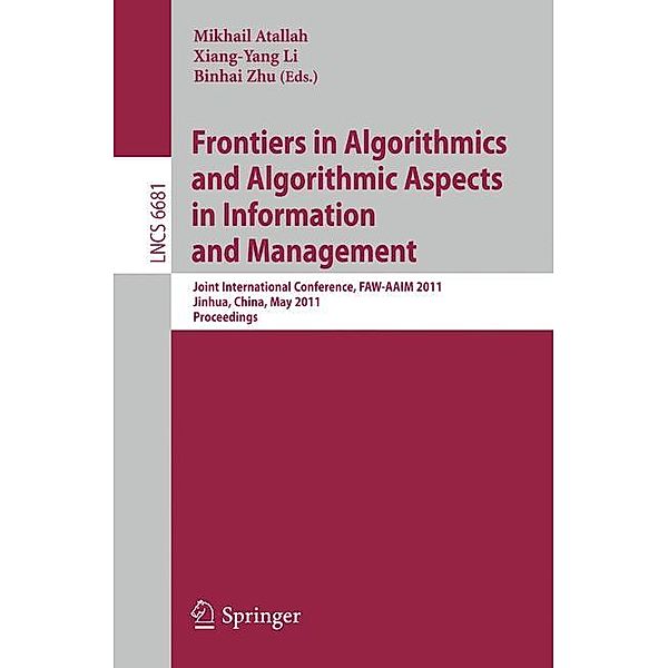 Frontiers in Algorithmics and Algorithmic Aspects