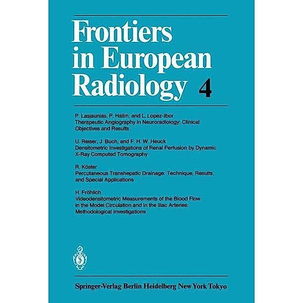 Frontiers in European Radiology / Frontiers in European Radiology Bd.4