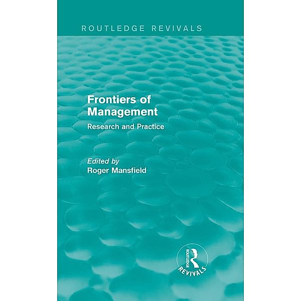 Frontiers of Management (Routledge Revivals) / Routledge Revivals