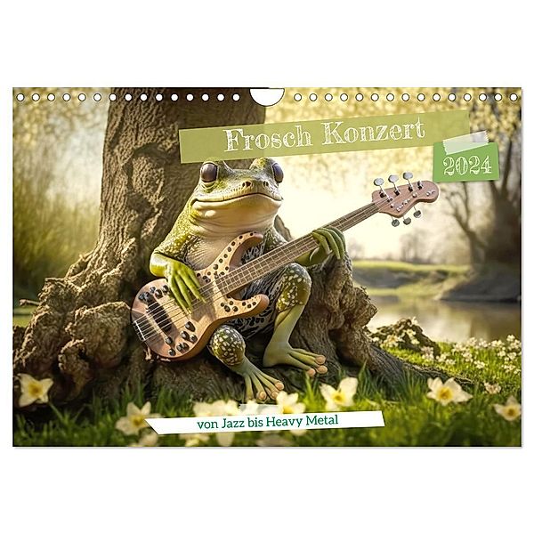 Frosch Konzert (Wandkalender 2024 DIN A4 quer), CALVENDO Monatskalender, Daniel Rohr