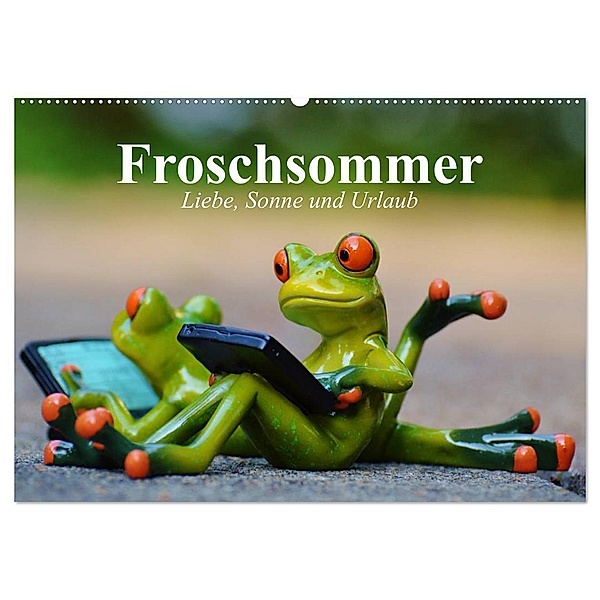 Froschsommer. Liebe, Sonne und Urlaub (Wandkalender 2024 DIN A2 quer), CALVENDO Monatskalender, Elisabeth Stanzer