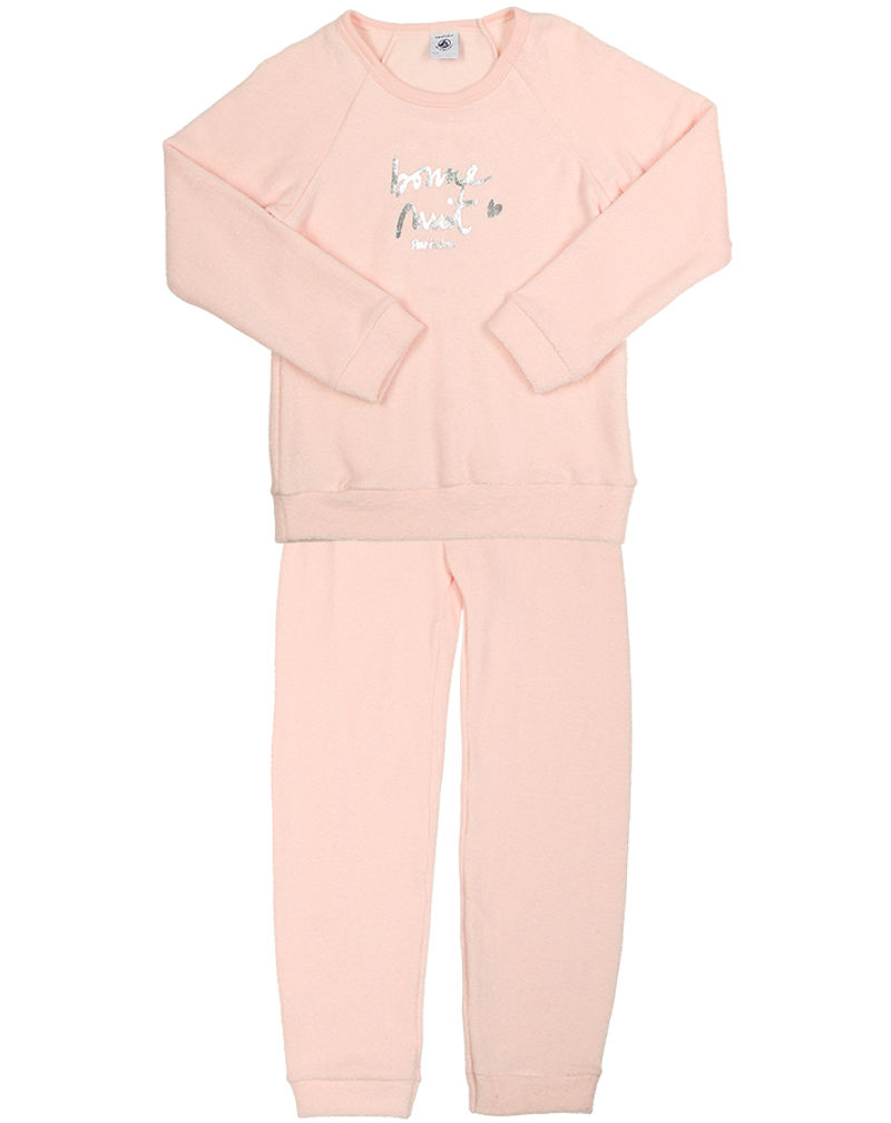 Frottee-Schlafanzug HOME 2-teilig lang in rosa kaufen