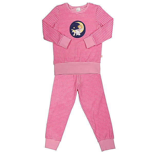 Schiesser Frottee-Schlafanzug PRINZESSIN LILLIFEE MAGISCH 2-teilig gestreift in pink