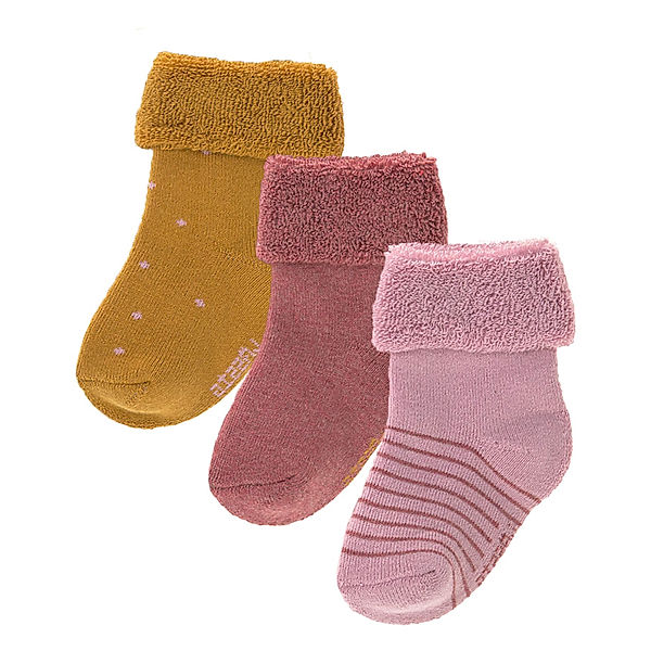 LÄSSIG Frottee-Socken BABY 3er-Pack in altrosa