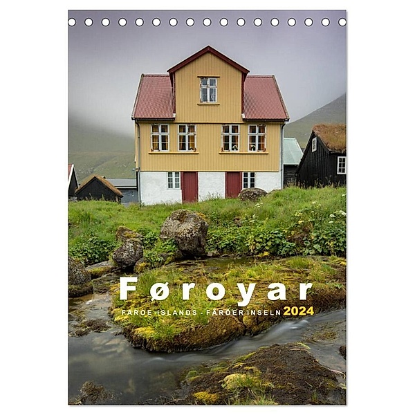 Føroyar - Faroe Islands - Färöer Inseln (Tischkalender 2024 DIN A5 hoch), CALVENDO Monatskalender, Norman Preissler www.nopreis.de