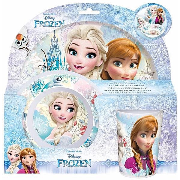 Frozen 3tlg. Melaminset in offener Geschenkverpackung