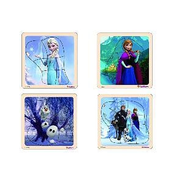 Frozen Einlegepuzzle, 4-sort.