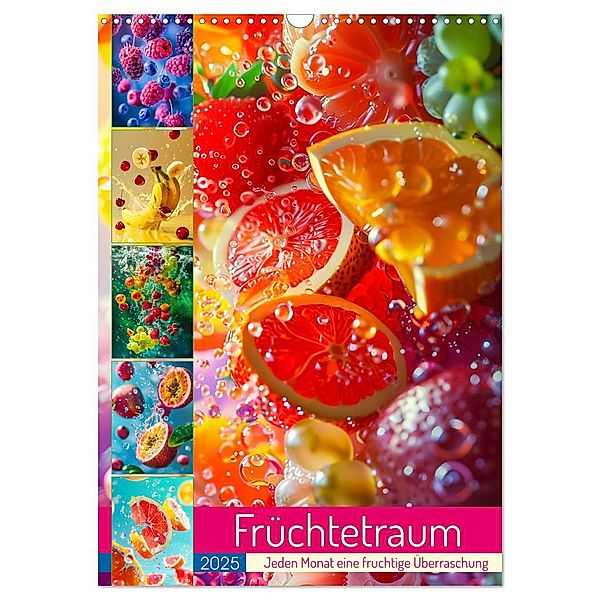 Früchtetraum - Jeden Monat eine fruchtige Überraschung (Wandkalender 2025 DIN A3 hoch), CALVENDO Monatskalender, Calvendo, Dirk Meutzner