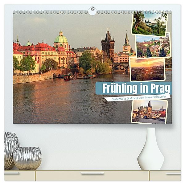 Frühling in Prag (hochwertiger Premium Wandkalender 2025 DIN A2 quer), Kunstdruck in Hochglanz, Calvendo, Drachenkind-Fotografie