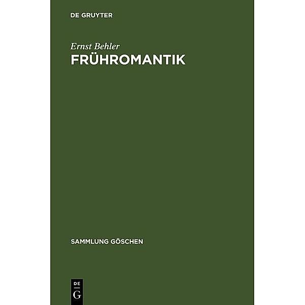 Frühromantik / Sammlung Göschen Bd.2807, Ernst Behler