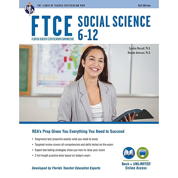 FTCE Social Science 6-12 (037) Book + Online, Cynthia Metcalf
