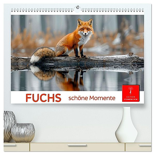 Fuchs - schöne Momente (hochwertiger Premium Wandkalender 2025 DIN A2 quer), Kunstdruck in Hochglanz, Calvendo, Peter Roder