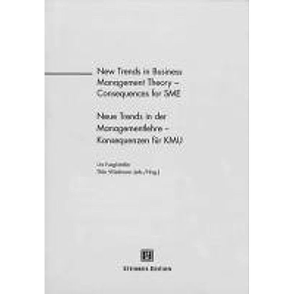 Füglistaller, U: New Trends in Business Management Theory -, Urs Füglistaller, Thilo Wiedmann