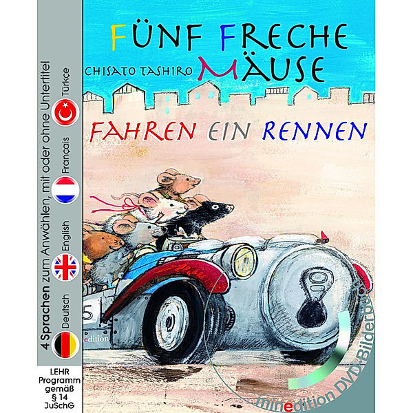 Fünf freche Mäuse fahren ein Rennen (Buch mit DVD), Chisato Tashiro