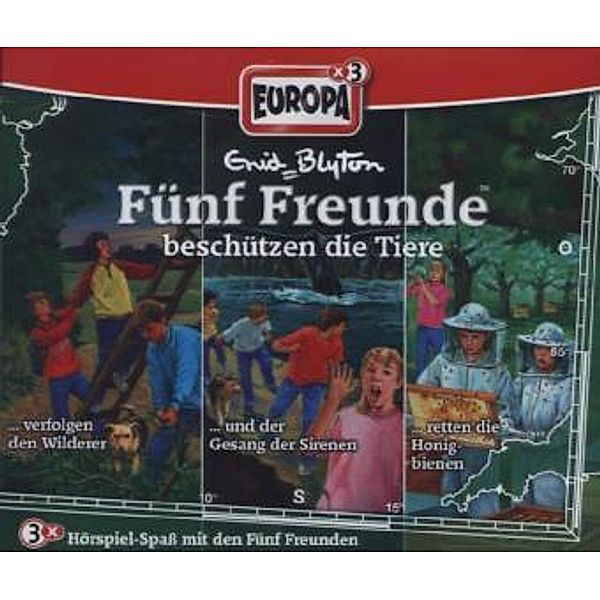 Fünf Freunde beschützen die Tiere (3CDs), Enid Blyton