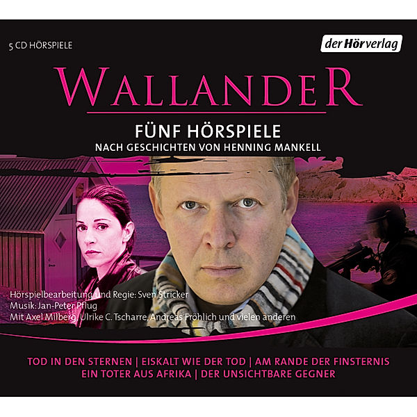 Fünf Wallander Hörspiele, 5 Audio-CDs, Henning Mankell
