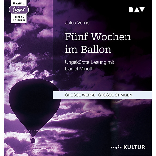 Fünf Wochen im Ballon,1 Audio-CD, 1 MP3, Jules Verne
