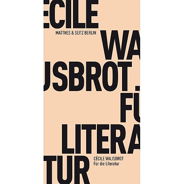 Für die Literatur, Cécile Wajsbrot