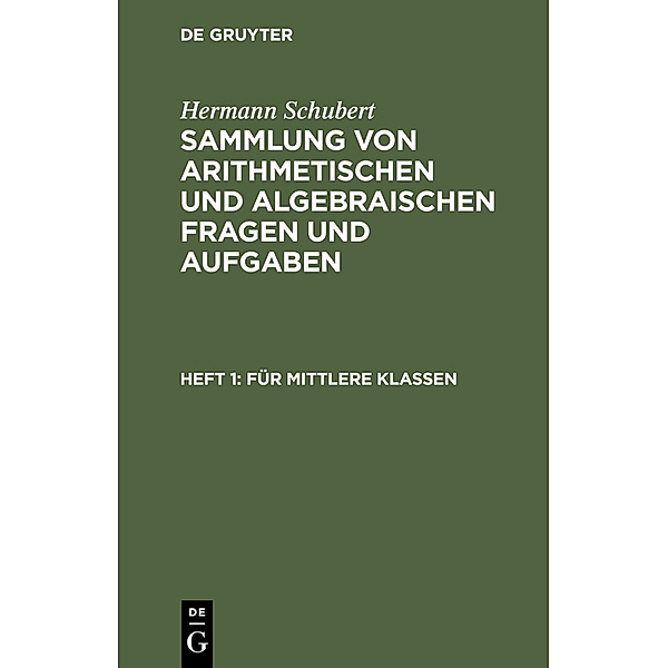 Für mittlere Klassen, Hermann Schubert