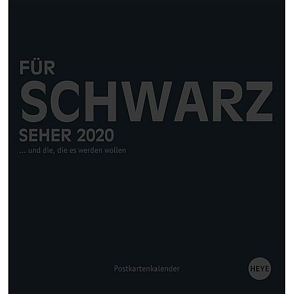 Für Schwarzseher Postkartenkalender 2020