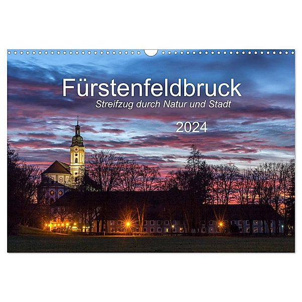 Fürstenfeldbruck - Streifzug durch Natur und Stadt (Wandkalender 2024 DIN A3 quer), CALVENDO Monatskalender, Michael Bogumil