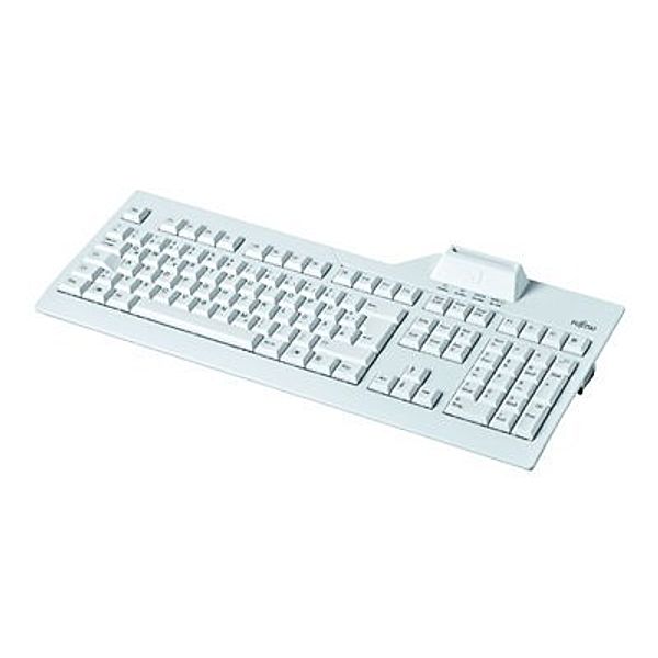 FUJITSU KB SCR2 DE SmartCard Tastatur Deutsch mit Klasse 2 Leser oben auf dem Gehäuse. Ohne Security Siegel