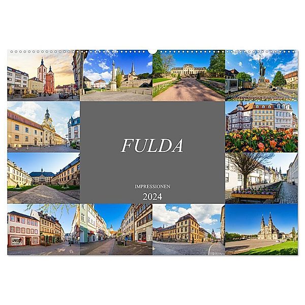 Fulda Impressionen (Wandkalender 2024 DIN A2 quer), CALVENDO Monatskalender, Dirk Meutzner