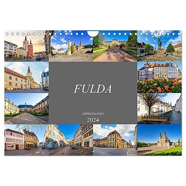 Fulda Impressionen (Wandkalender 2024 DIN A4 quer), CALVENDO Monatskalender, Dirk Meutzner