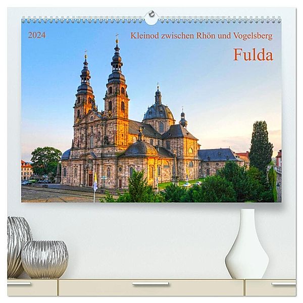 Fulda Kleinod zwischen Rhön und Vogelsberg (hochwertiger Premium Wandkalender 2024 DIN A2 quer), Kunstdruck in Hochglanz, Prime Selection
