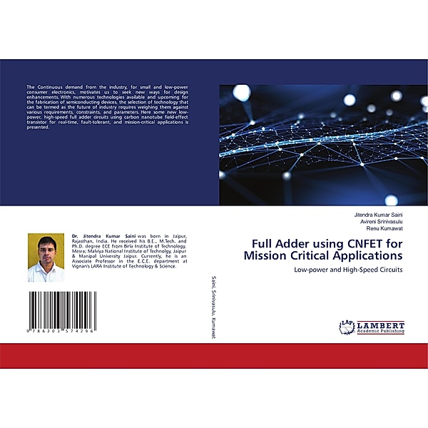 Full Adder using CNFET for Mission Critical Applications, Jitendra Kumar Saini, Avireni Srinivasulu, Renu Kumawat