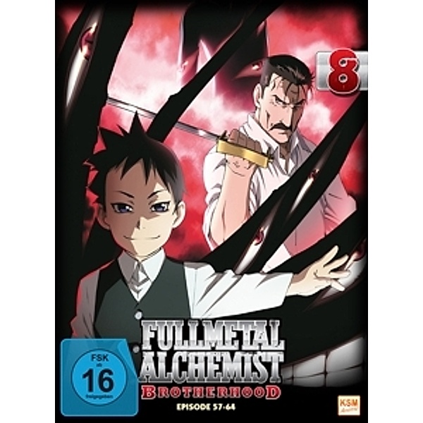 Fullmetal Alchemist - Brotherhood - Vol. 8 Episoden 57-64 - 2 Disc DVD, N, A