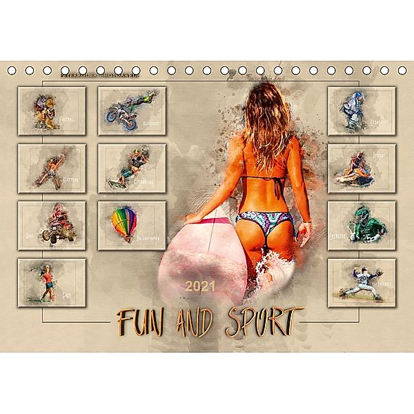 Fun and Sport (Tischkalender 2021 DIN A5 quer), Peter Roder