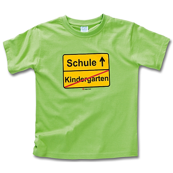 Fun-Shirt Kindergarten/Schule, hellgrün (Grösse: 110/116)